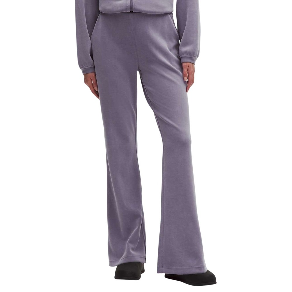 NWT Lululemon Brushed Softstreme Mid-Rise Flared Pant Grape Mist Size XL LW5HLPS